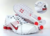 nike shox promos r4 new -blance-rouge